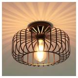 FRIDEKO HOME Black Sunburst Ceiling Light Hallway