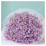 Babys Breath Artificial Flowers 10PCS Purple Artif