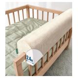 AEOCOO Bed Rail Bumpers for Toddlers, U-Shaped 3 F