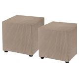 2Pcs Square Foot Stool Cover 18x18x18inch Stretch