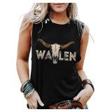 Women Tank Top Western Graphic Print Country Music