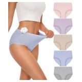 SIMIYA 5-Pack Cotton Underwear Women High Waisted