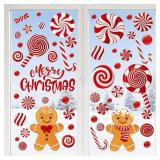 Christmas Window Clings Decorations 73PCS 9 Sheets