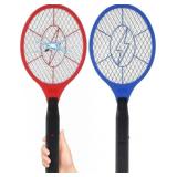 Electric Fly Swatter 2 Pack (Red & Blue), Battery