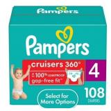 Pampers Cruisers 360 Pull-On Baby Diapers Size 4,