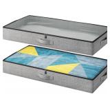 2-Pack Under Bed Storage Containers, 4.5 Inches Ta