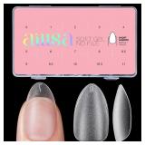 AILLSA Short Almond Nail Tips: 450PCS Soft Gel Ful