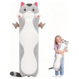 Mewaii Body Pillow Long Cat Plush Extra Filling So