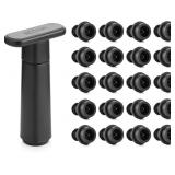WOTOR Wine Saver Vacuum Pump with 20 Stoppers, Win