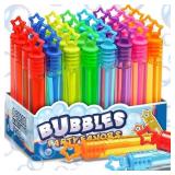 32 Pcs 8 Colors Neon Mini Star Bubble Wand, Party