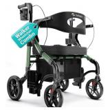 $375 Helavo Wide 2 in 1 Walker Wheelchair Combo, A