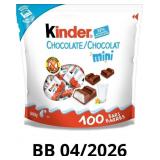 KINDER CHOCOLATE/CHOCOLAT Mini, Milk Chocolate Wit
