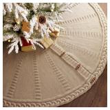 $103 Knitted Christmas Tree Skirt: 60 Inch Extra L