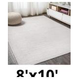 $153 Haze Solid Low-Pile Ivory 8 ft. x 10 ft. Area