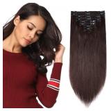 S-noilite Double Weft Clip in Hair Extensions 100%