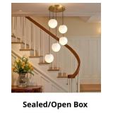 $189 Cluster Globe Glass Chandelier - 5-Lights Bru