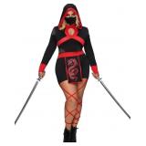 Spooktacular Creations Women Hooded Romper Ninja C