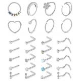QWALIT Nose Rings Nose Piercings Nose Rings Hoops