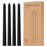 12 Pack Black Taper Candles 10 inch - Taper Candle