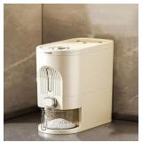 IEEK Rice Dispenser and Grain Container Storage wi