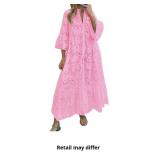 chouyatou Women's 2026 Lace Eyelet Embroidery Maxi