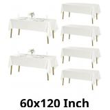 Fokitut 6 Pack Rectangle Tablecloth, 60x120 Inch,