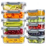 Pure Future 20-Piece Glass Food Storage Containers