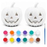 Elmakiren 3 PCS 3D Printed Pumpkin Painting Kit, D