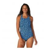 Speedo Women S Swimsuit One Piece V-Neck Shirred H