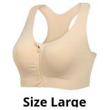 Lemef Sports Bras for Women Full Support Front Zip