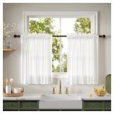 Anmao Non-See-Through Valance Kitchen Curtains 36