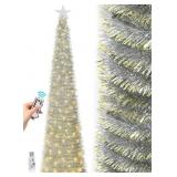 6 FT Pop Up Christmas Tree with 100 LED Timer Ligh