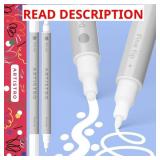 ARTISTRO 2 White Dual-Tip Acrylic Paint Pens - Mul