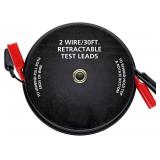 2 Wire 30' Retractable Test Leads (18 Gauge)