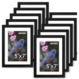FIXSMITH 5x7 Picture Frame Set of 10, Photo Frame