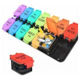 Yaklim Extra Large Weekly Pill Organizer, Waterpro
