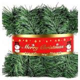 50FT Green Christmas Garland Decorations, Artifici