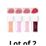 4 PCS Plumping Lip Oil Lip Gloss Set,Fruit Pearles
