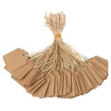 Joycraft 500Pcs Blank Kraft Paper Hanging Tags Wit