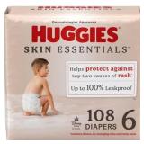 Huggies Skin Essentials Baby Diapers, Size 6, 108