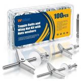weideer 25Pcs Toggle Bolts 1/8' 3/16' 1/4' Heavy D