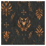 FLFK Vintage Wallpaper Peel and Stick Dark Gray an
