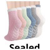 6 Pairs Fuzzy Socks for Women Fluffy Socks with Gr