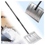Snow Shovel for Driveway, Heavy Duty Aluminum Snow