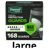 Depend Guards Incontinence Pads for Men, Maximum A