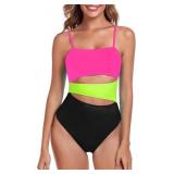 RELLECIGA Women's Geometric Cutout Bathing Suits A
