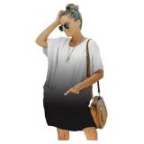Women's Casual Summer T Shirt Dress Elastic Loose