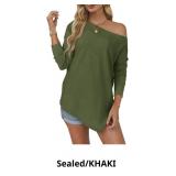 Tankaneo Womens Off The Shoulder Tops Casual Long