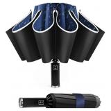 Automatic Travel Umbrella Windproof with 360  Refl