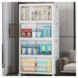 $135 SONGMICS Storage Boxes with Lid, 4-Tier Stack